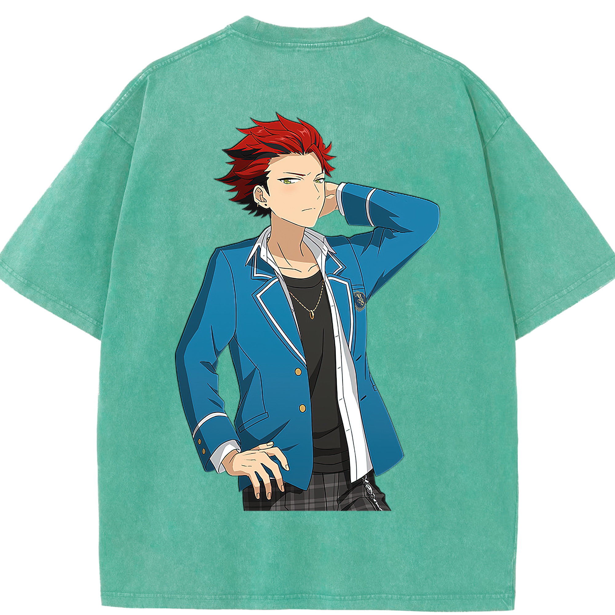 （画像用） あんさんぶるスターズ! Ensemble Stars 綿100% ヴィンテージ風 半袖Tシャツ（背面プリント）